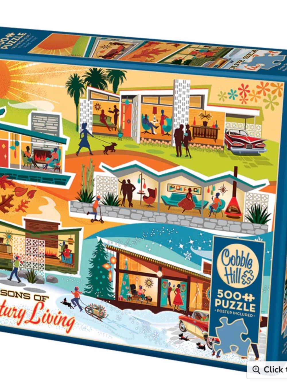 🧩 PUZZLE: Cobble Hill Four Seasons of Mid-Century Living 500 Piece